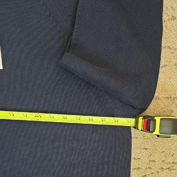 Quince Navy 100% Organic Cotton Mock Neck Sweater, XL, NWT - Picture 6 of 11